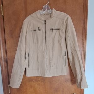 Faux leather jacket large